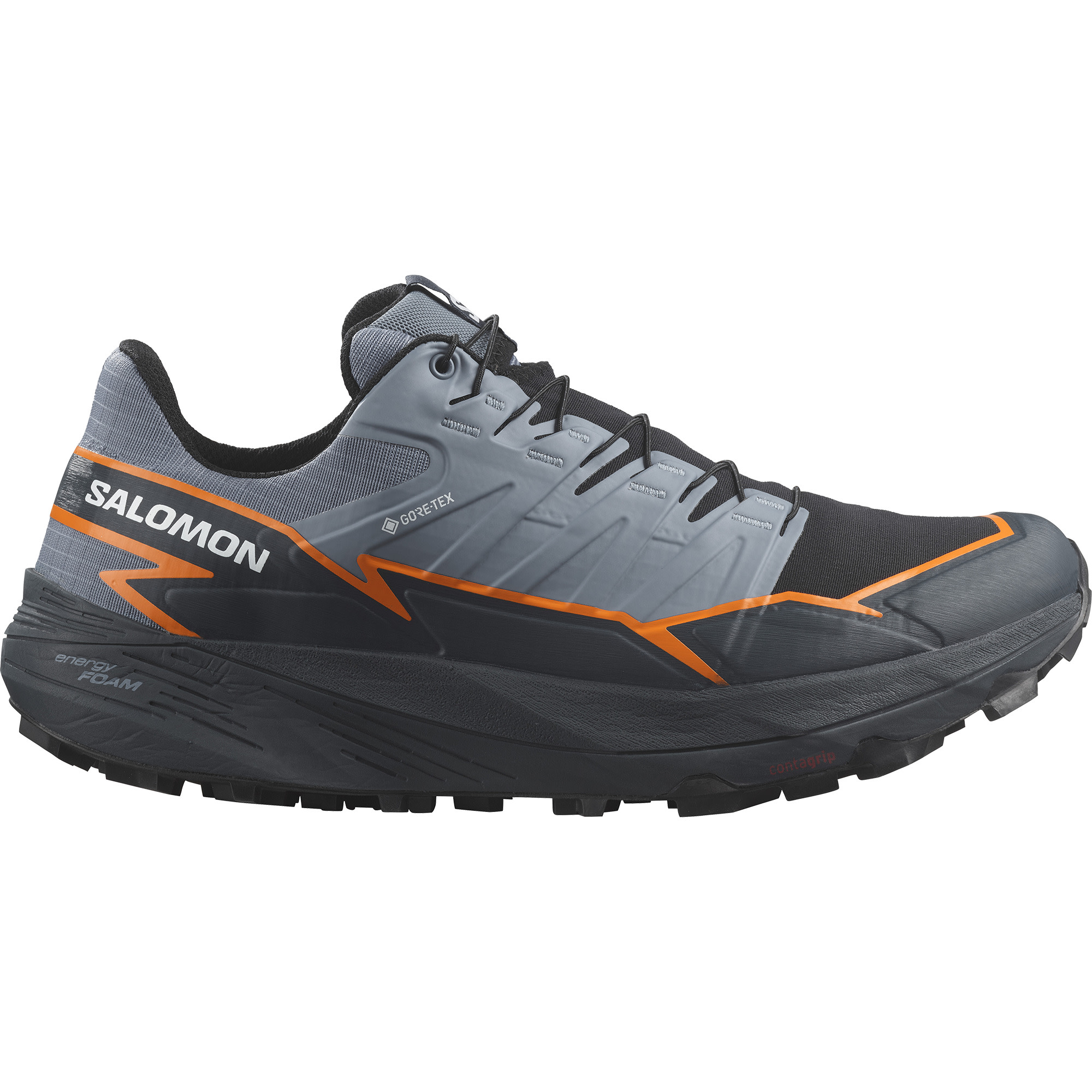 Salomon Men’s Thundercross GORE-TEX Flint Stone/Carbon/Orange Pepper