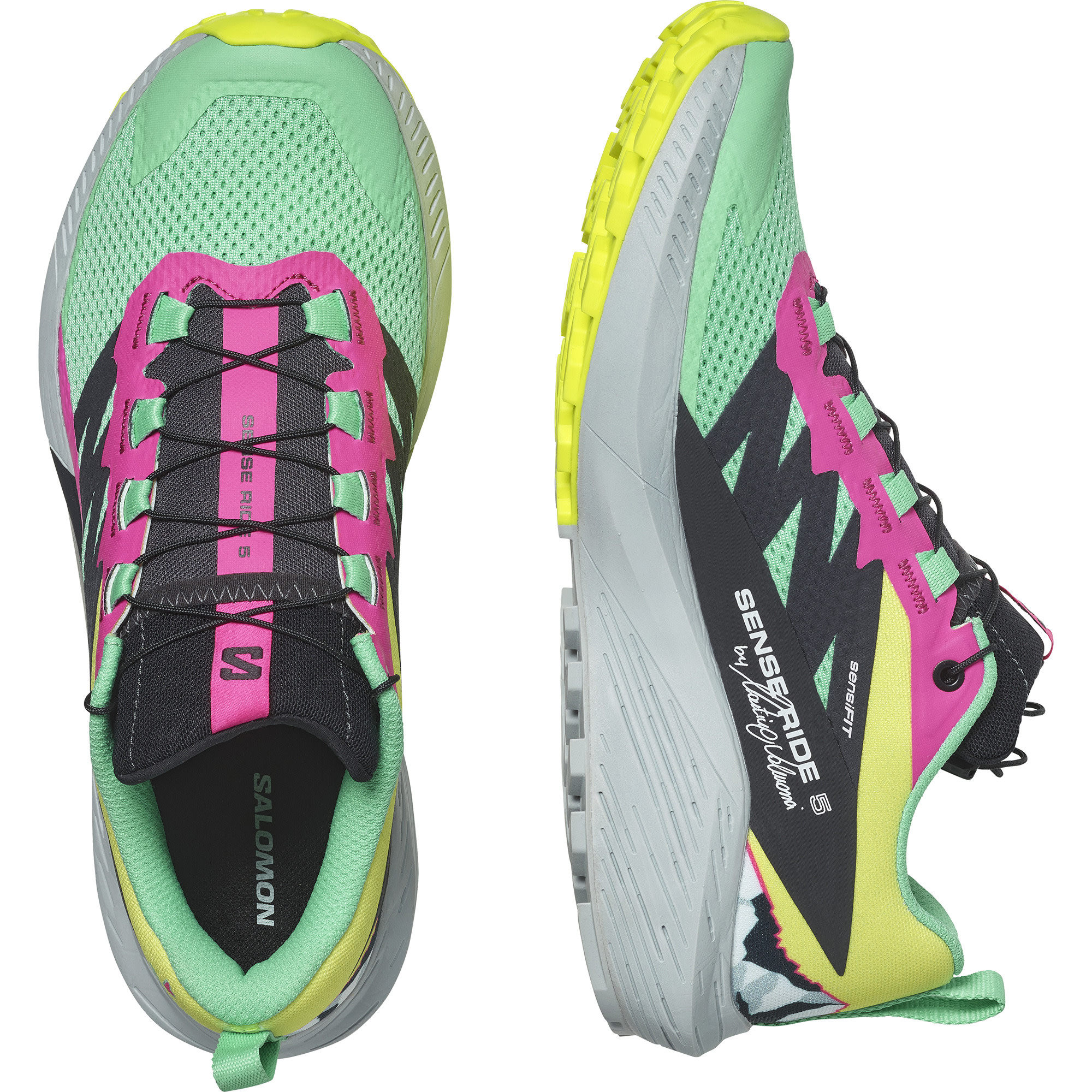 Salomon Unisex Sense Ride 5 Martina LTD Biscay Green/Phantom/Pink 