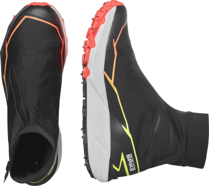 Salomon Unisex Winter Cross Spike Black/Fiery Coral/Safety Yellow Salomon