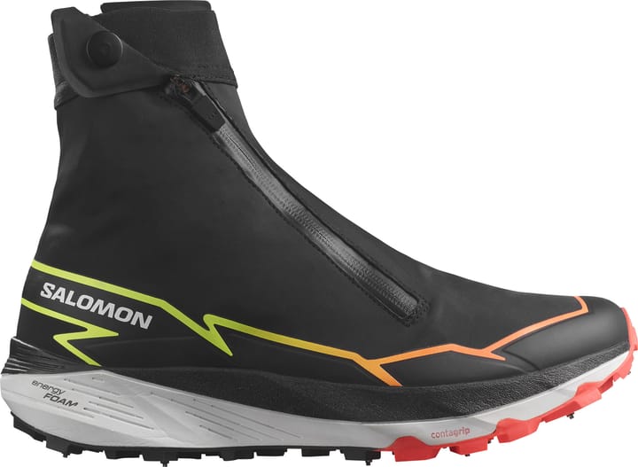 Salomon Unisex Winter Cross Spike Black/Fiery Coral/Safety Yellow Salomon