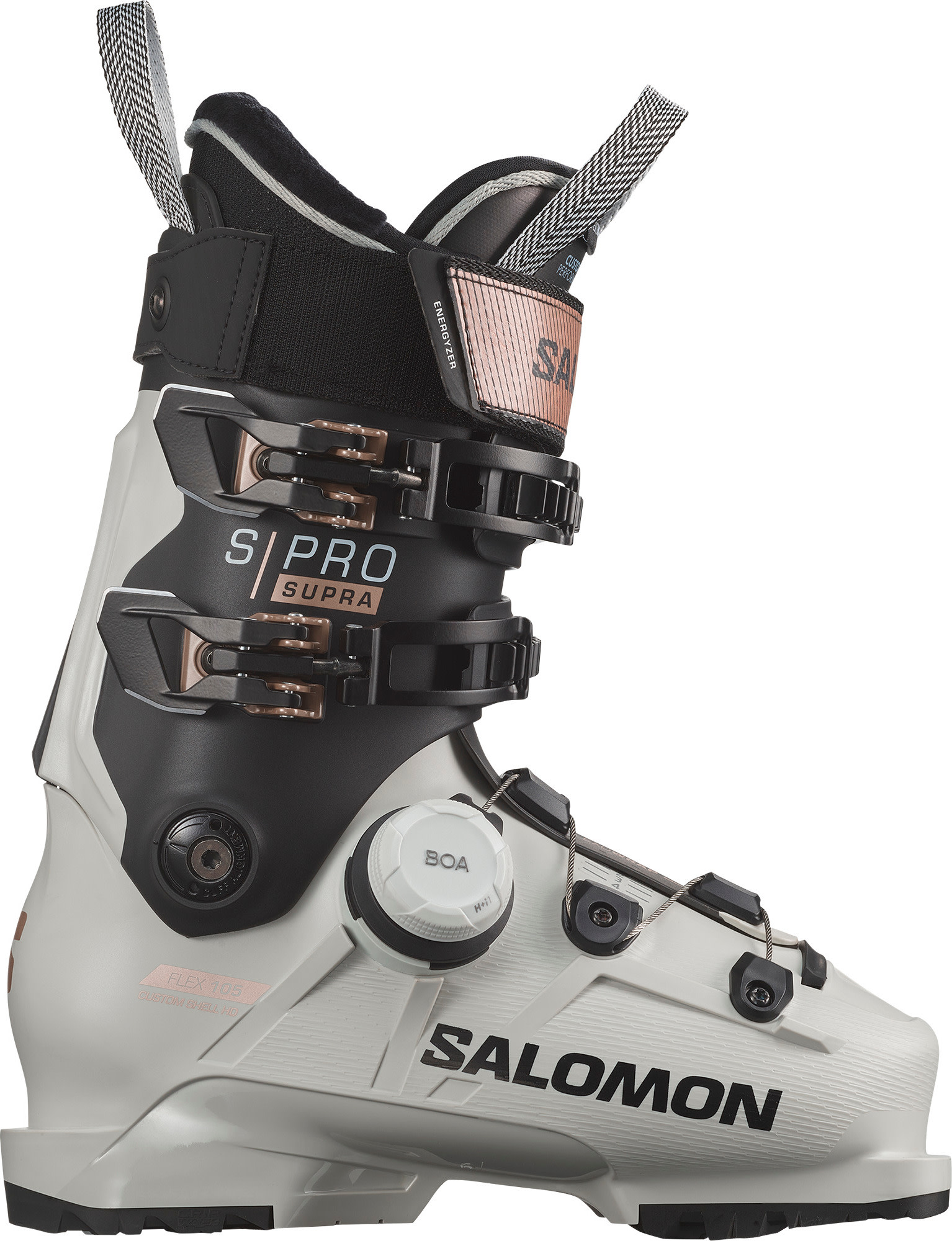 Salomon Women’s S/Pro Supra Boa 105 Gray Aurora/Black/Pink Gold