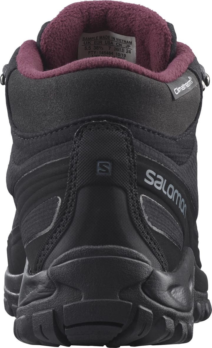 Salomon Women's Shelter ClimaSalomon Waterproof Black/Ebony/Wine Tasting Salomon