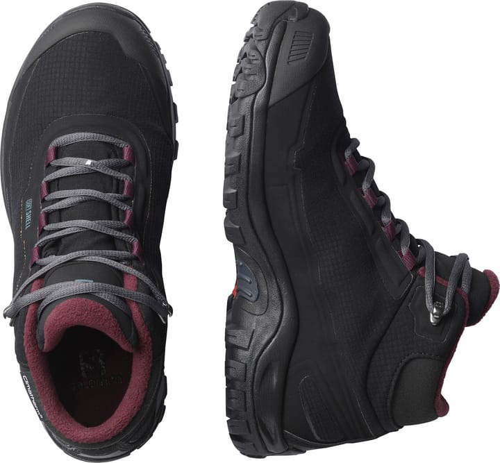 Salomon Women's Shelter ClimaSalomon Waterproof Black/Ebony/Wine Tasting Salomon