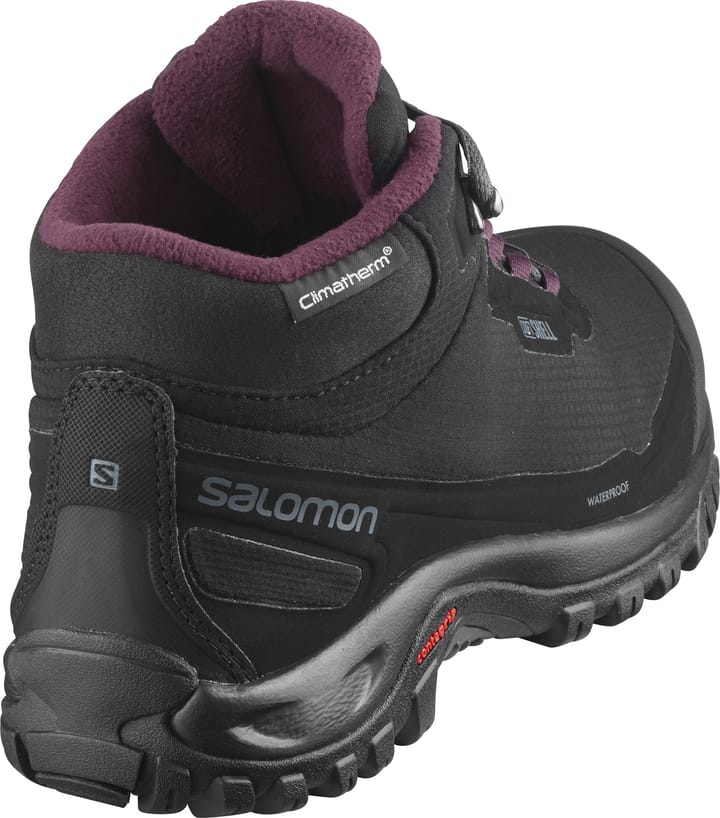 Salomon Women's Shelter ClimaSalomon Waterproof Black/Ebony/Wine Tasting Salomon