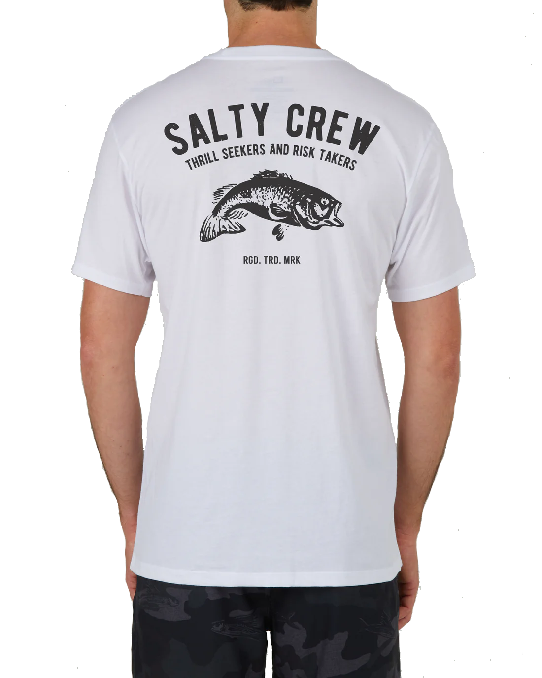 Salty Crew Men’s Bass Stamp Premium S/S Tee White