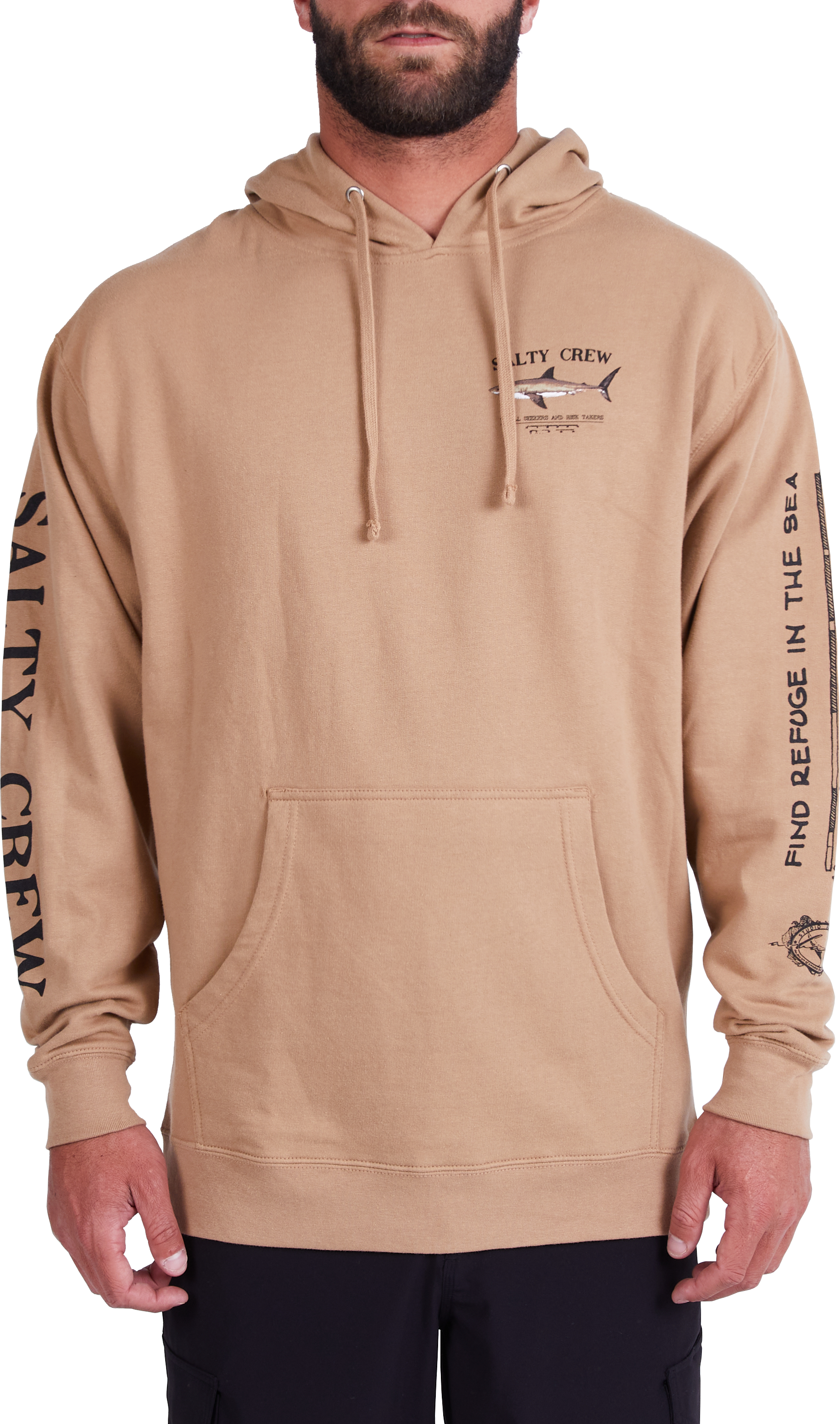 Salty Crew Men’s Bruce Hood Fleece Sandstone