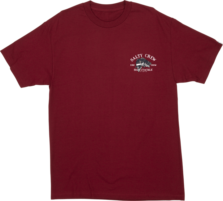 Salty Crew Men's Bass Man Standard S/S Tee Red Salty Crew