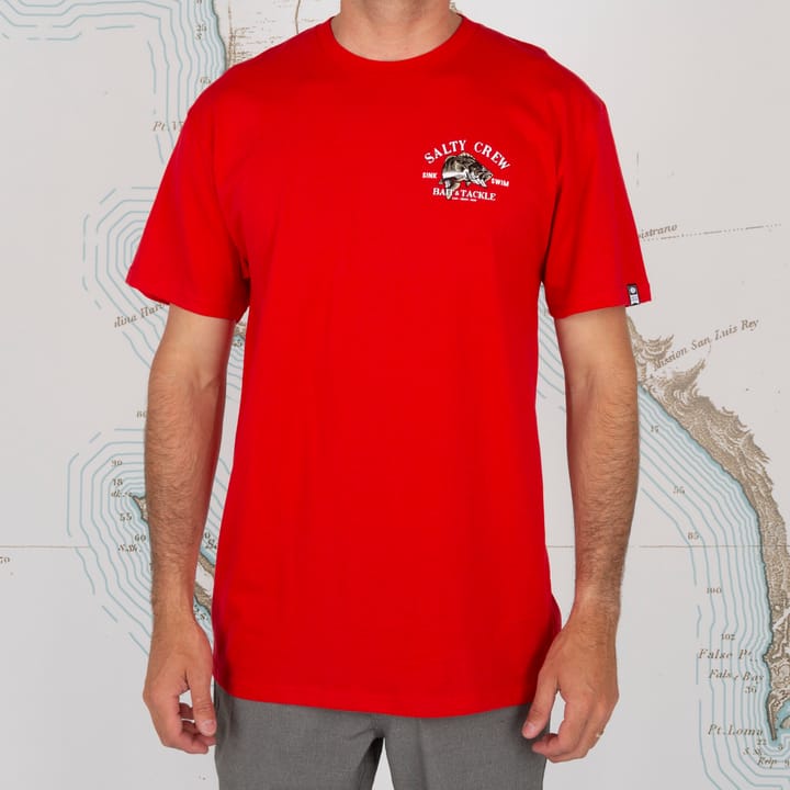 Salty Crew Men's Bass Man Standard S/S Tee Red Salty Crew