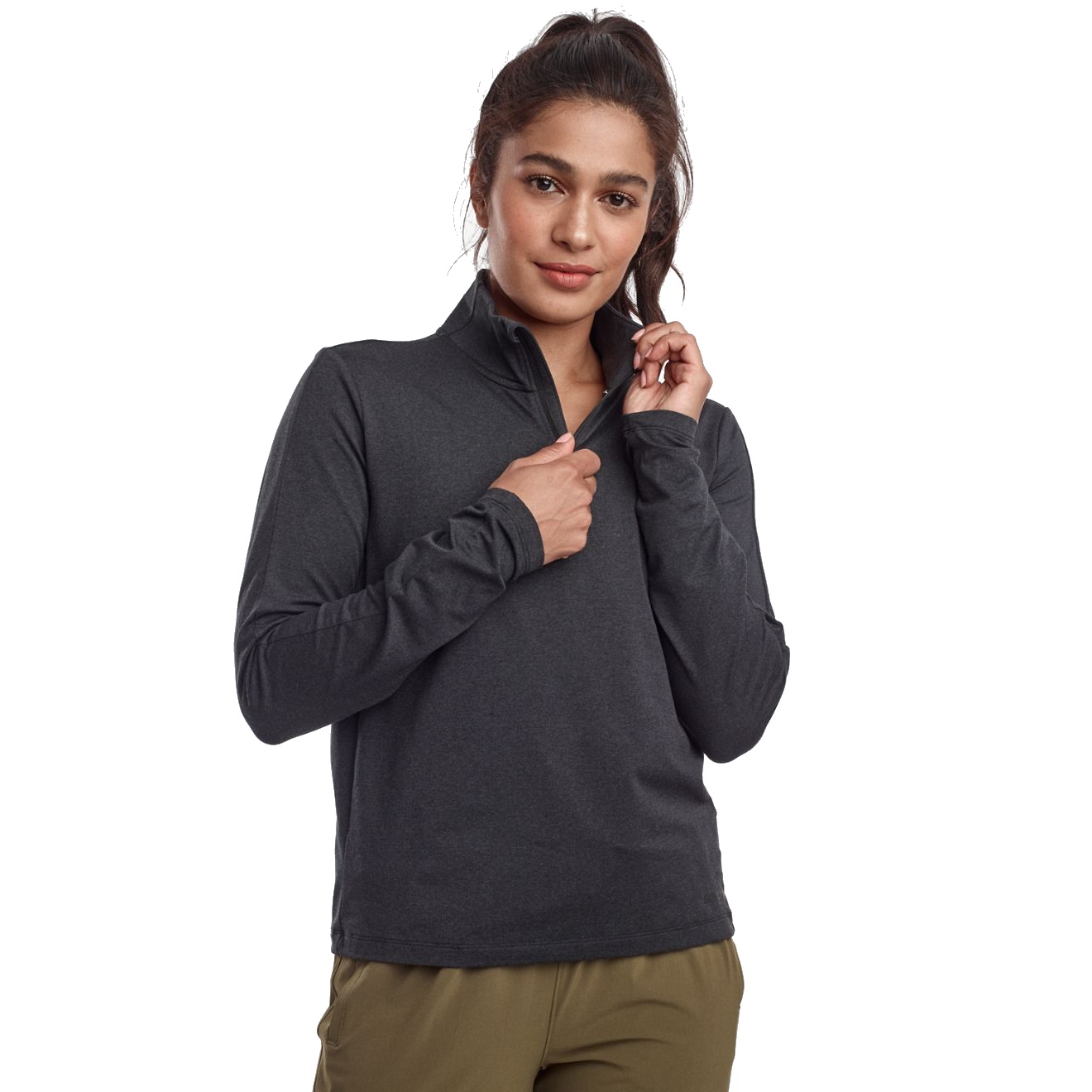 Saucony Women’s Sunday 1/4 Zip Black Heather