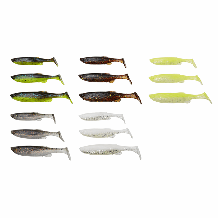 Savage Gear Savage Gear Fat Minnow T-Tail Kit Mixed Colors 36-Pack Savage Gear