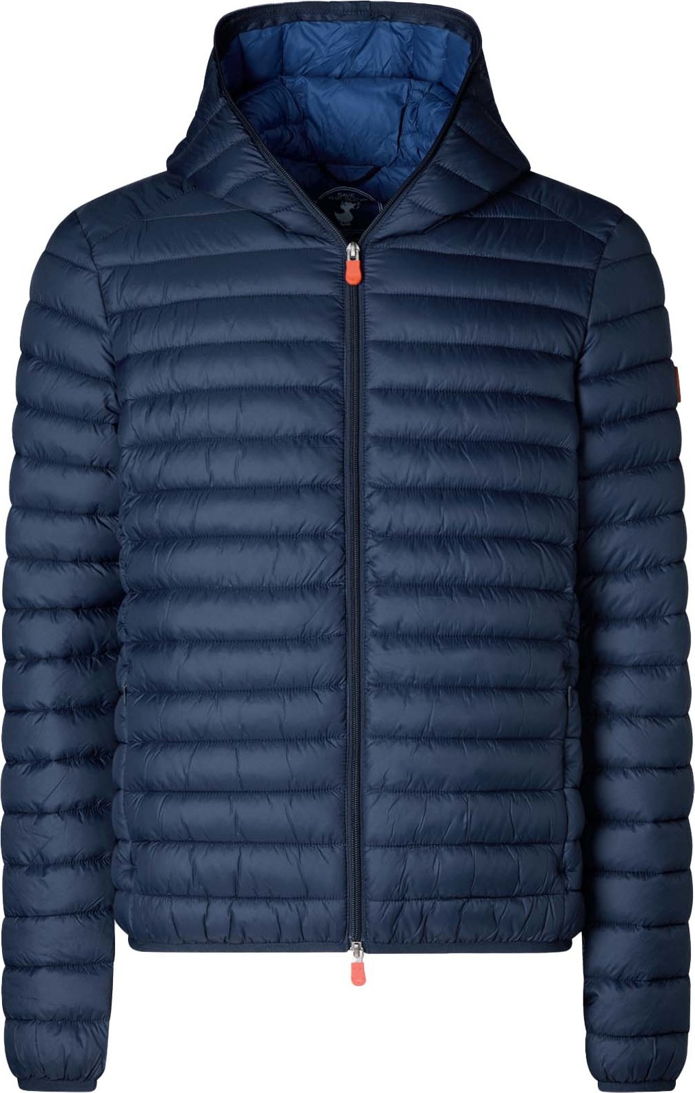 Save the Duck Men’s Animal Free Hooded Puffer Jacket Donald Navy Blue