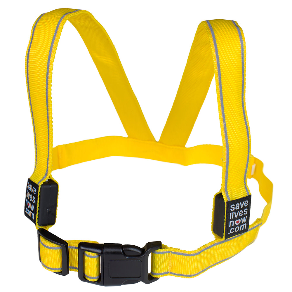 Save Lives Now Flash Led Light Vest Rechargeable Yellow