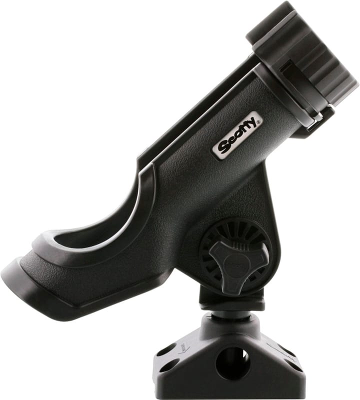 Scotty 230 Powerlock Rod Holder, Black w/241 Side/Deck Mount Black Scotty