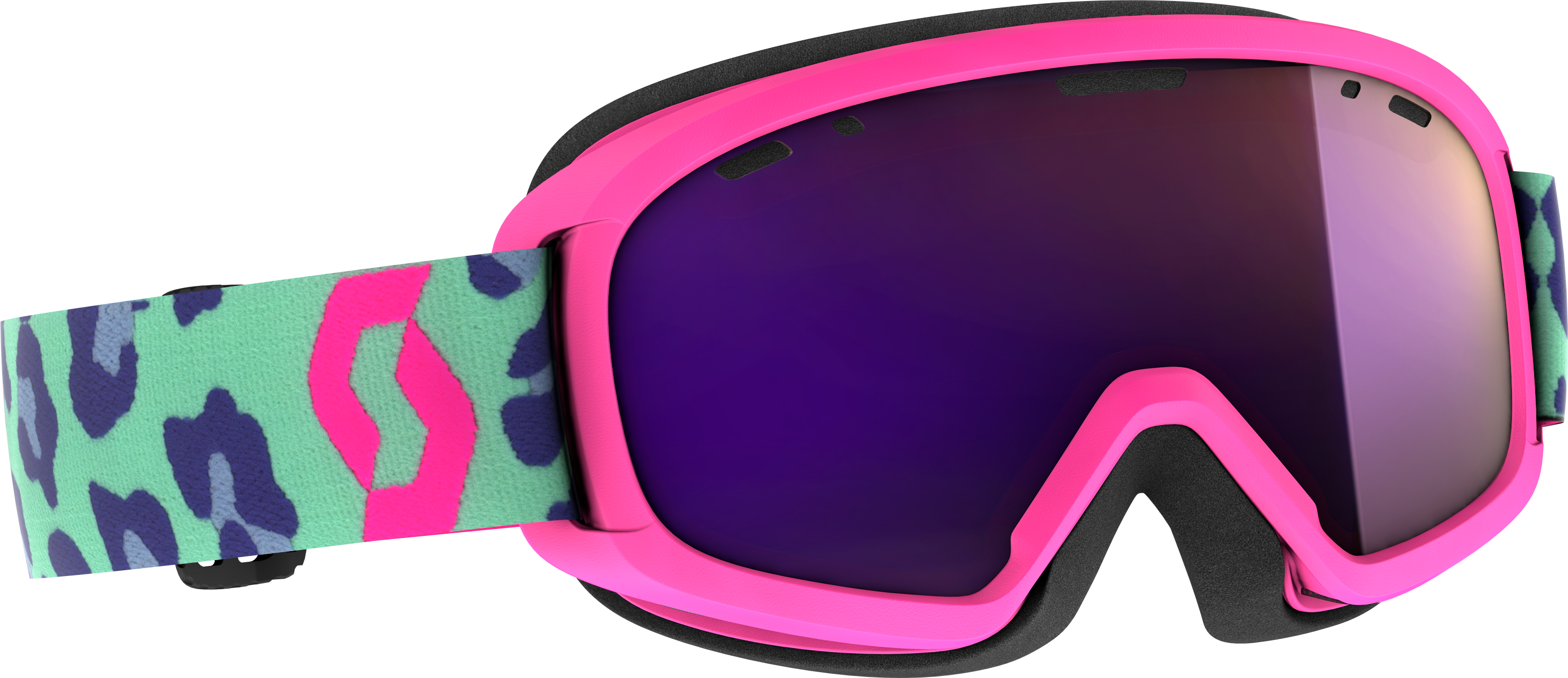 Scott Juniors’ Witty Chrome Goggle Mint Green-Neon Pink/Enhancer Purple Chrome