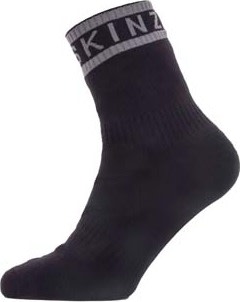 Sealskinz Waterproof Warm Weather Ankle Length Sock with Hydrostop Black/Grey