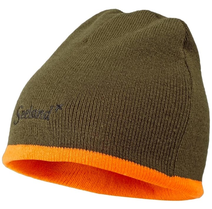 Seeland Ian Reversible Beanie Hi-Vis Orange/Pine Green Seeland