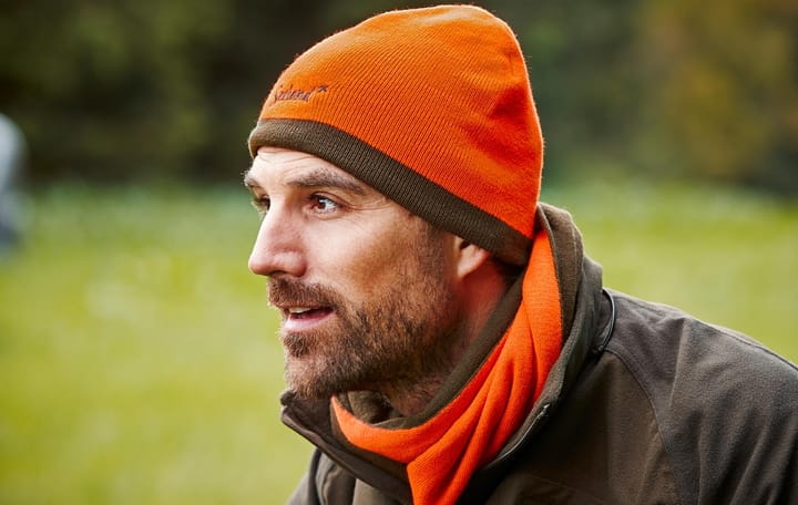 Seeland Ian Reversible Beanie Hi-Vis Orange/Pine Green Seeland