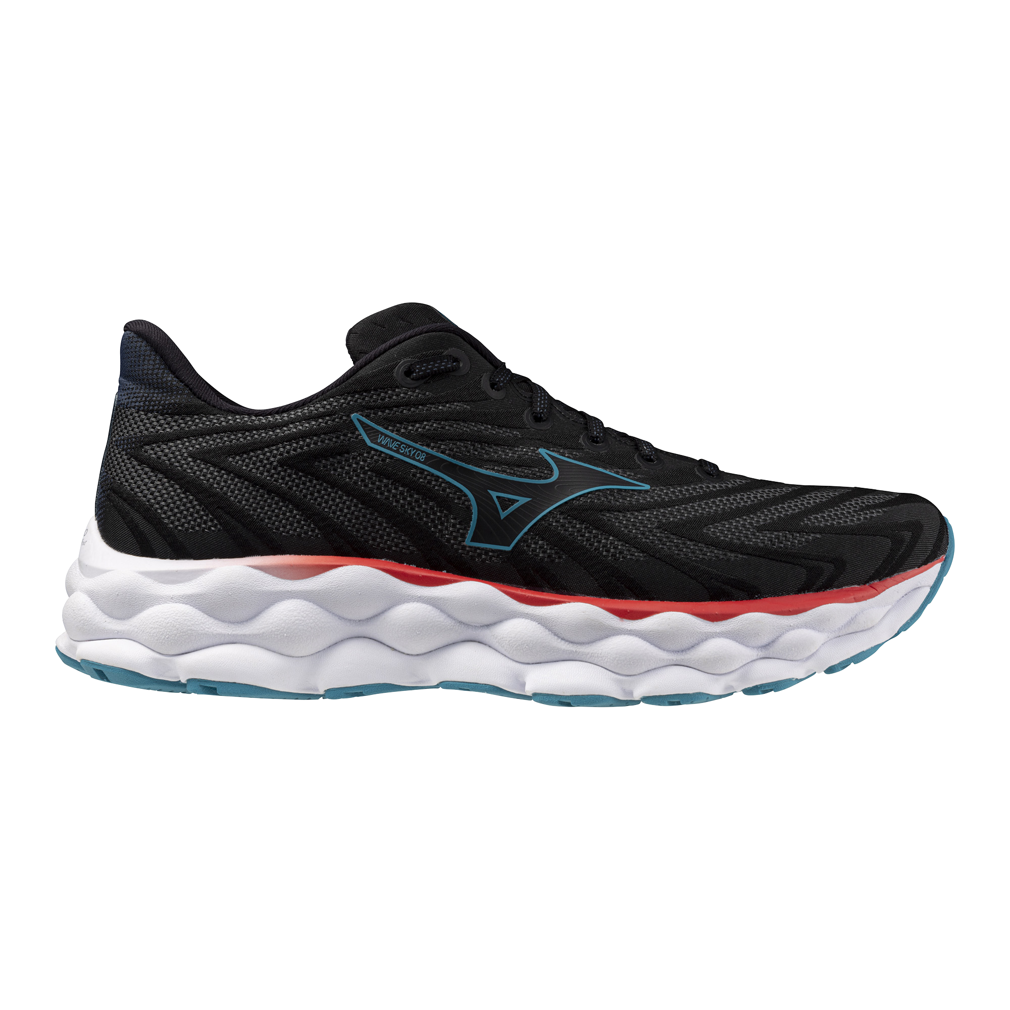 Mizuno Men's Wave Sky 8 Black/black/enamel Blue, 43