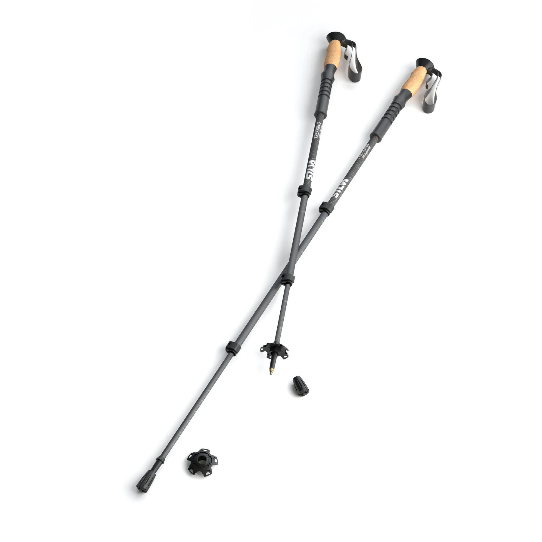 Silva Trekking Poles Aluminium Cork Black