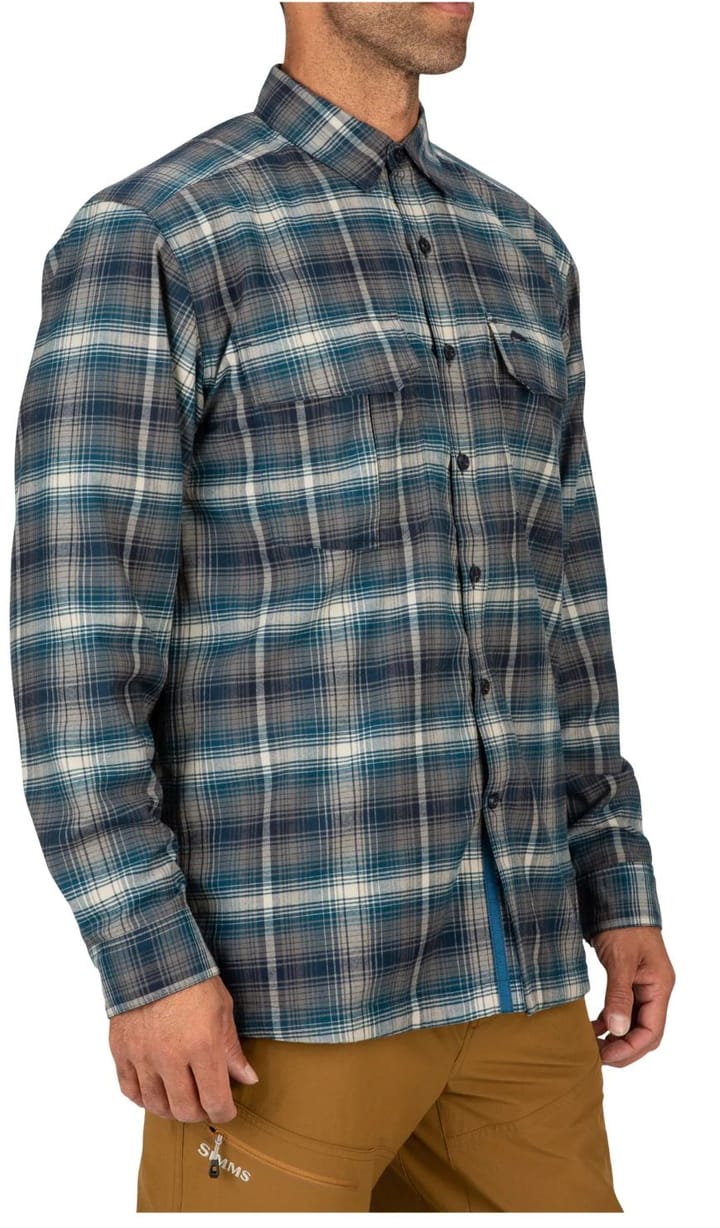 Simms Simms Coldweather Shirt Hickory Asym Ombre Plaid Simms