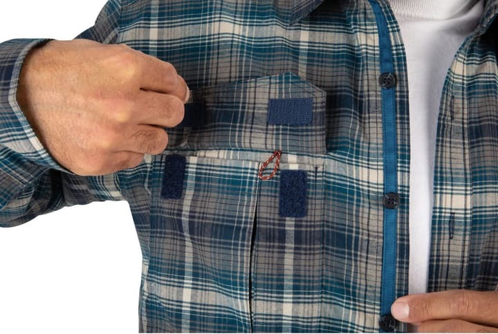 Simms Simms Coldweather Shirt Hickory Asym Ombre Plaid Simms