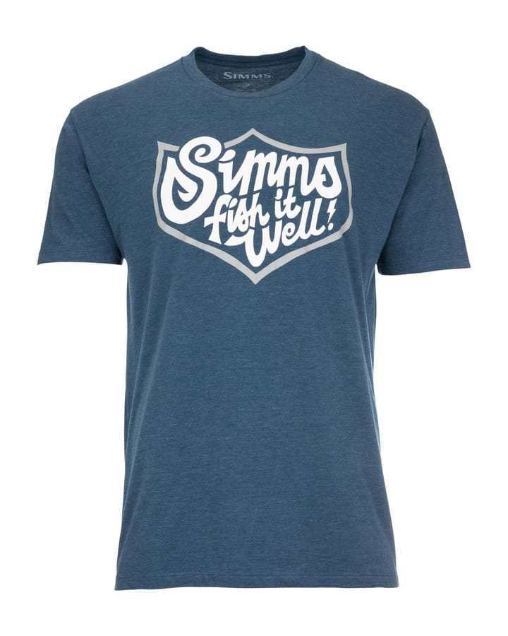 Simms Simms Fish It Well Badge T-Shirt Sailor Blue Heather Simms