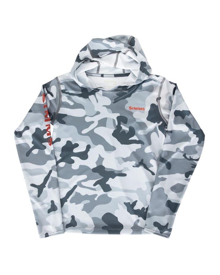 Simms Simms Kid'S Solar Tech Hoody Woodland Camo Steel Simms