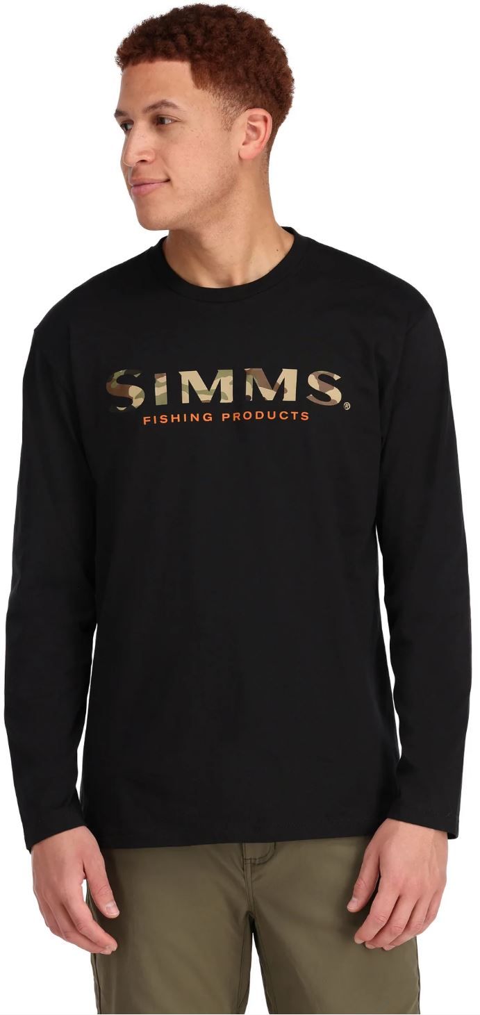 Simms Simms Logo Ls Shirt White Simms