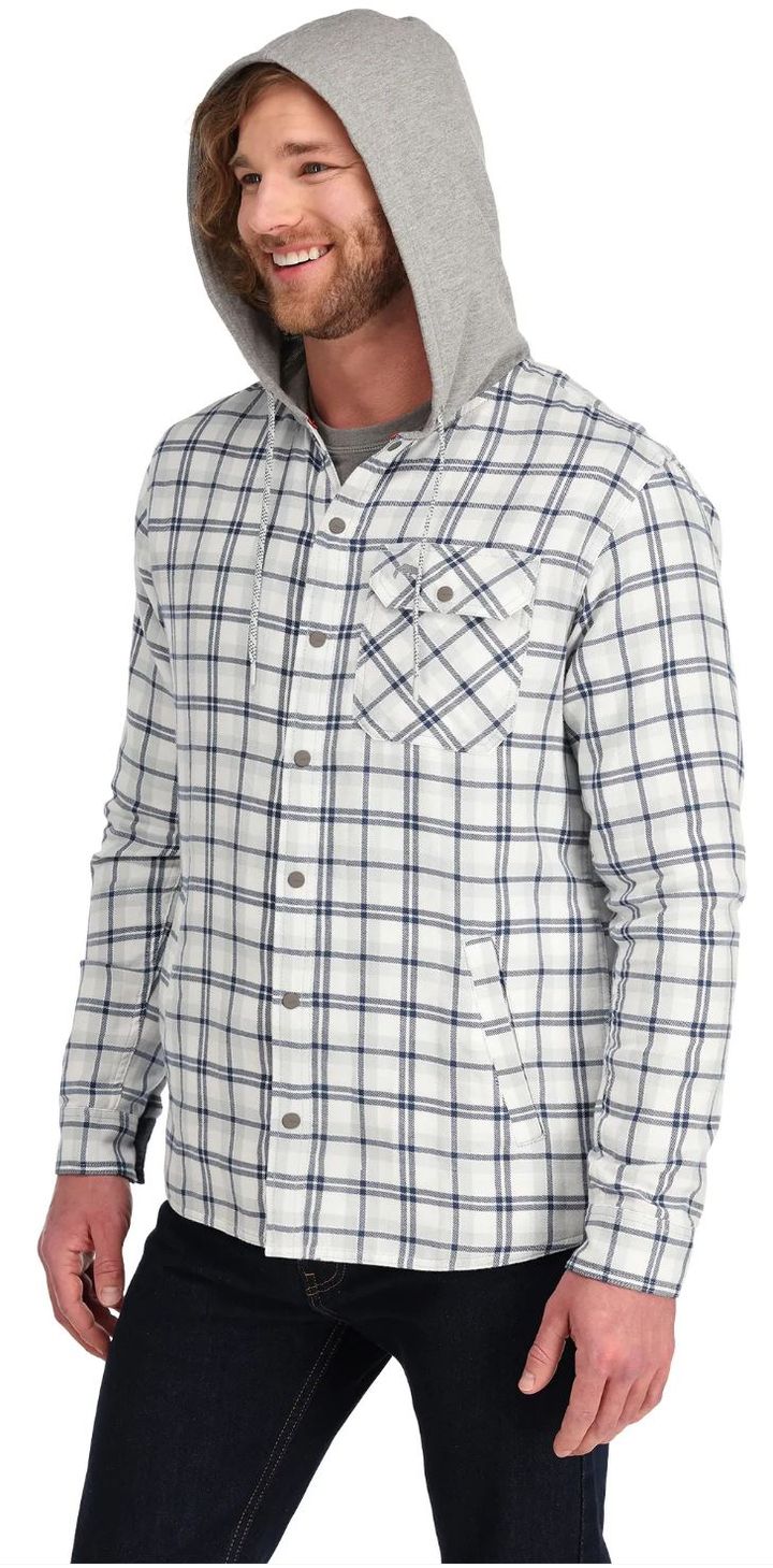 Simms Simms Santee Flannel Hoody Multicolored Stripe Simms