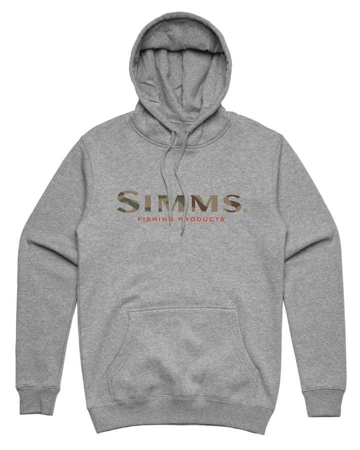 Simms Simms Logo Hoody Grey Heather Simms