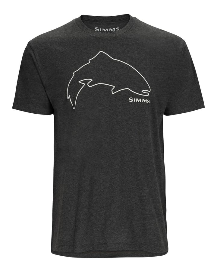 Simms Simms Trout Outline T-Shirt Charcoal Heather Simms