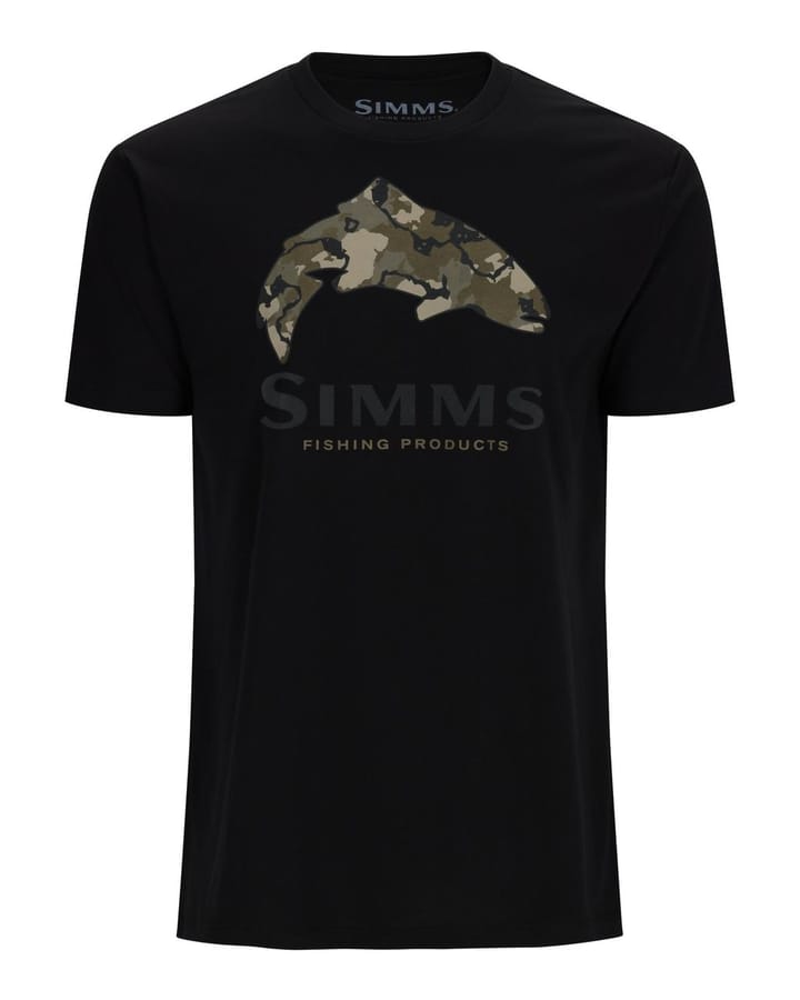 Simms Simms Trout Regiment Camo Fill T-Shirt Black Simms