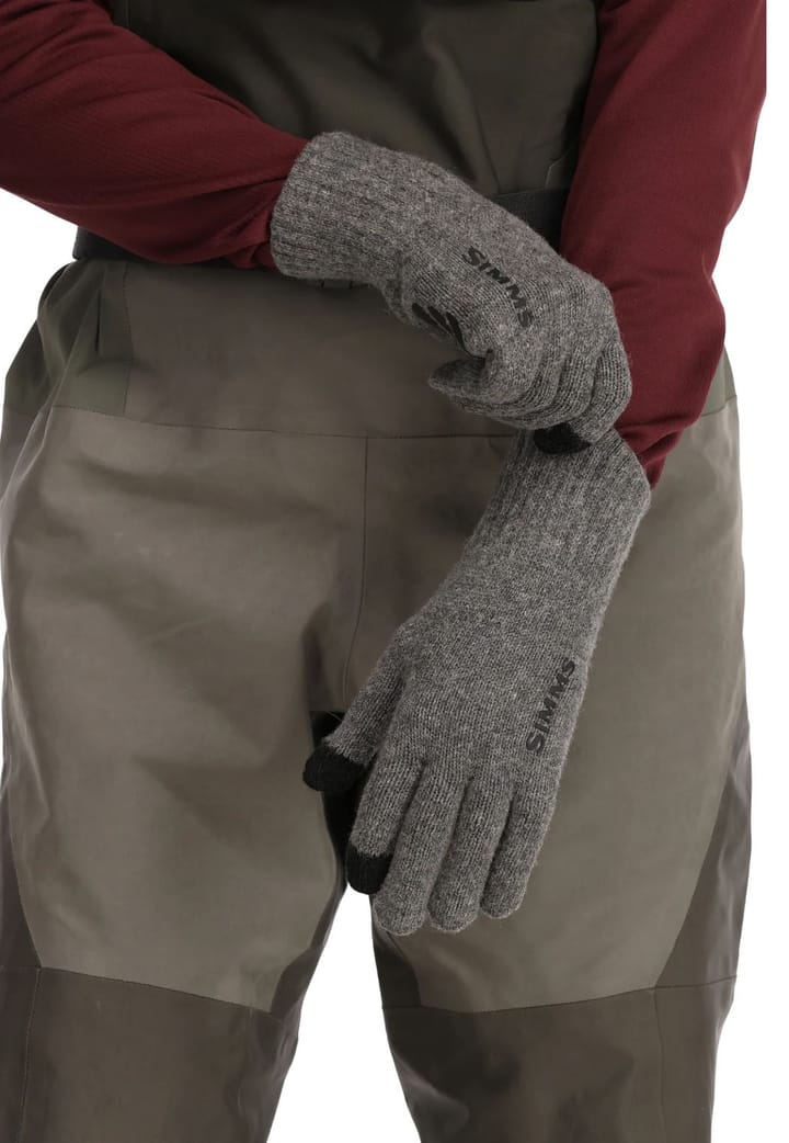 Simms Simms Wool Full Finger Glove Steel Simms