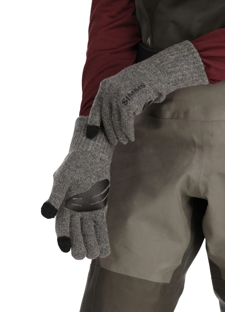 Simms Simms Wool Full Finger Glove Steel Simms