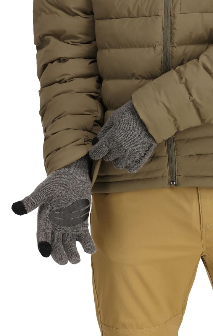 Simms Simms Wool Full Finger Glove Steel Simms