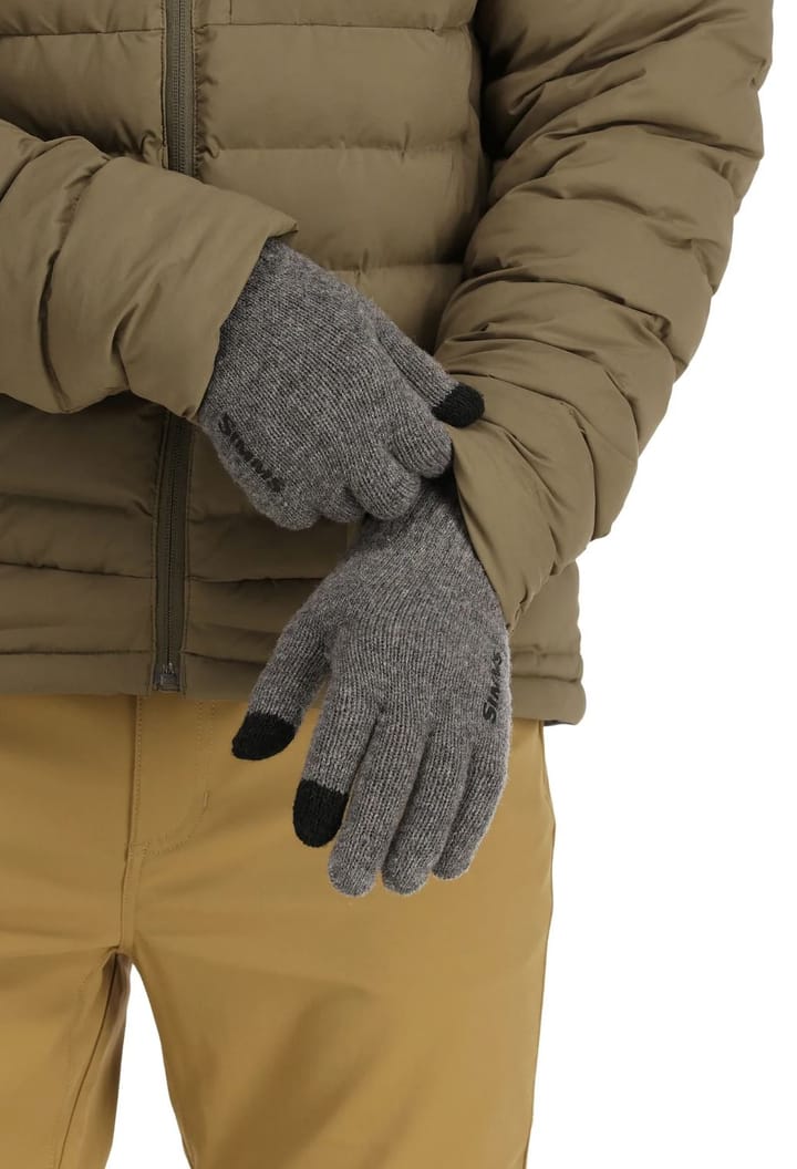 Simms Simms Wool Full Finger Glove Steel Simms