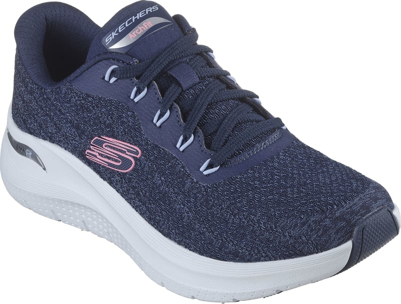 pink blue and white skechers