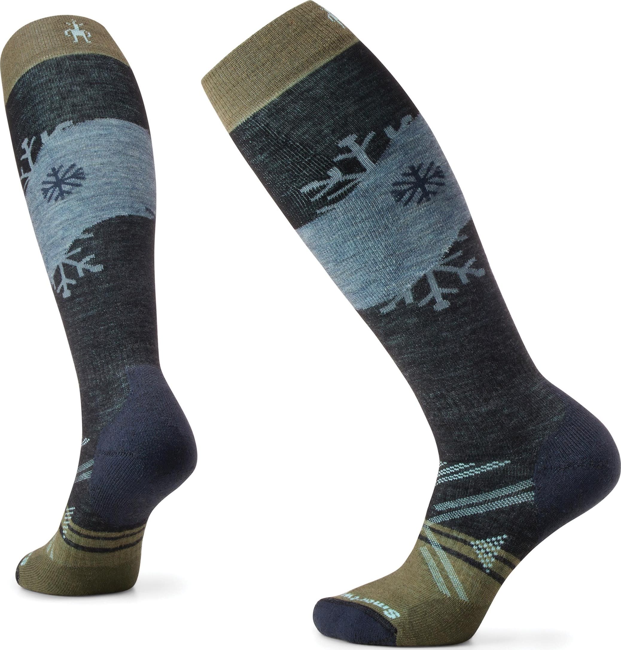 Women's Ski Full Cushion Tie Dye Print OTC Socks