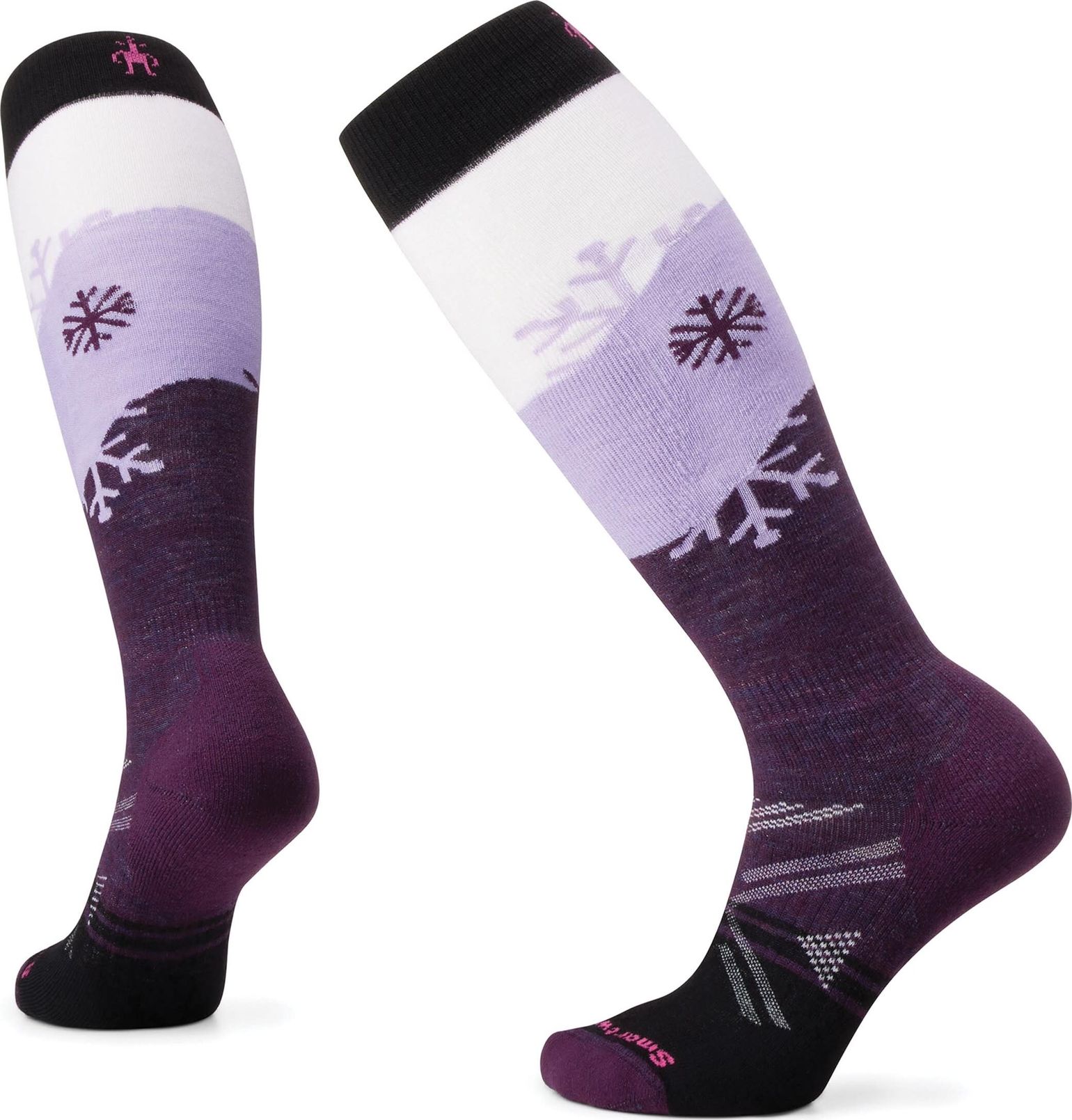 Smartwool Women's Ski Full Cushion Snowpocalypse Pattern OTC Socks Purple Iris