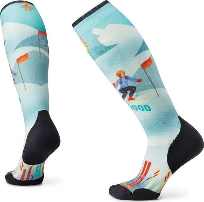 Smartwool Women’s Ski Targeted Cushion Snow Bunny Print OTC Socks Capri