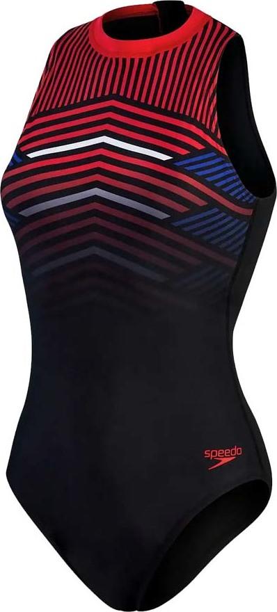 Women's Digital Printed Medalist Swimsuit Black