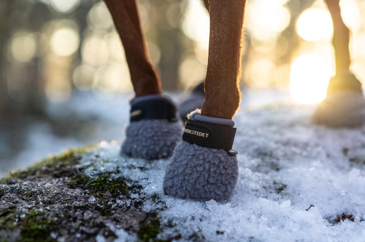 Seleverkstedet Seleverkstedet Fleece grey dog boot 4pk Grå/svart Seleverkstedet