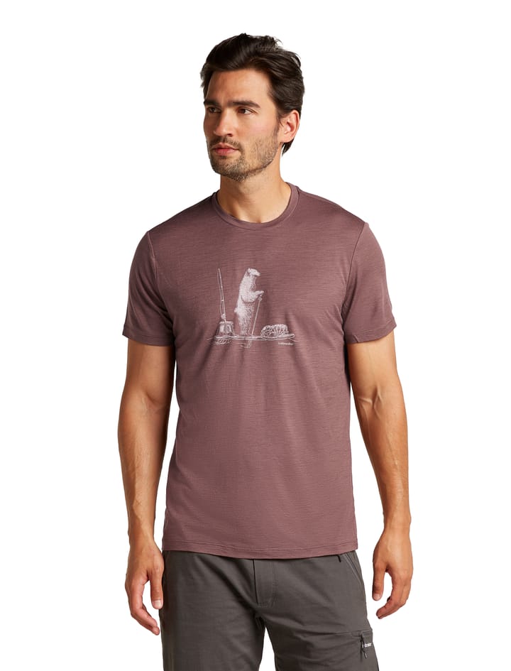 Icebreaker Men's Merino 150 Tech Lite Short Sleeve T-Shirt Polar Paddle Carob Icebreaker