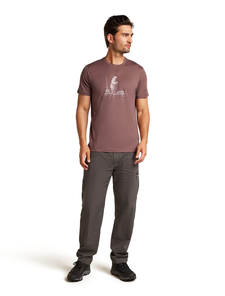 Icebreaker Men's Merino 150 Tech Lite Short Sleeve T-Shirt Polar Paddle Carob Icebreaker