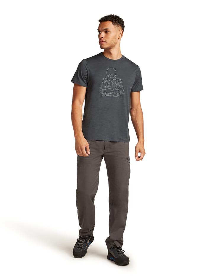 Icebreaker Men Merino 150 Tech Lite Iii Ss Tee Sunset Camp Obsidian Icebreaker