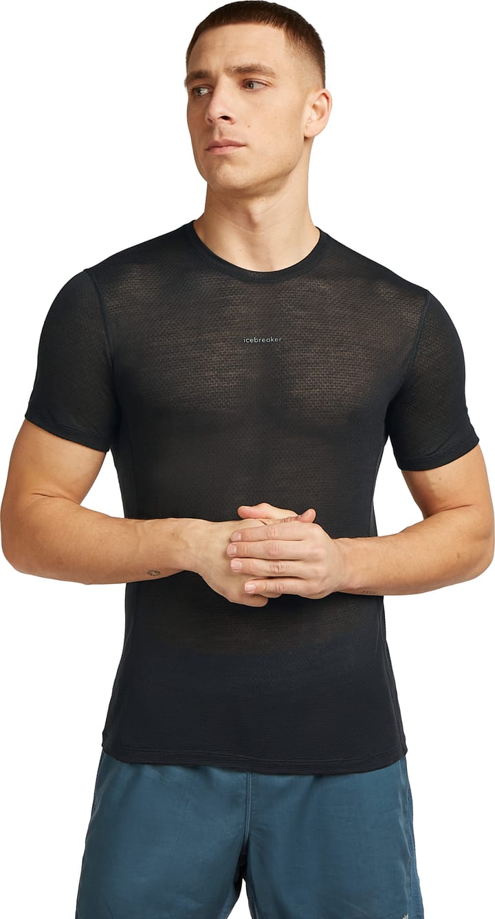 Icebreaker Men's Merino 75 Cool-Lite Featherlight Shortsleeve Crewe Black Icebreaker