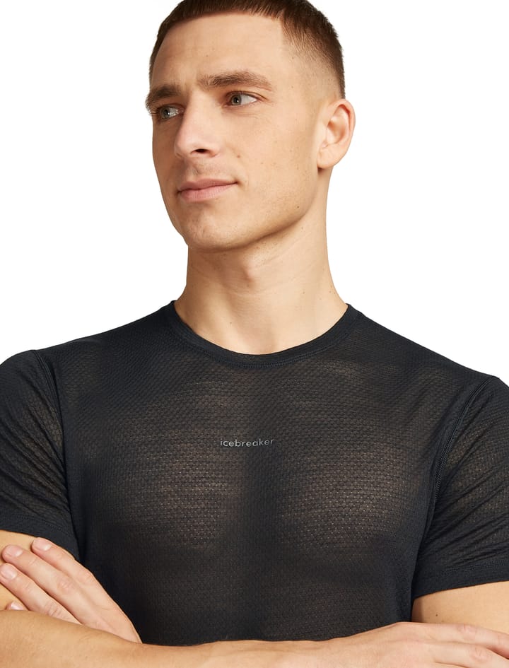 Icebreaker Men's Merino 75 Cool-Lite Featherlight Shortsleeve Crewe Black Icebreaker