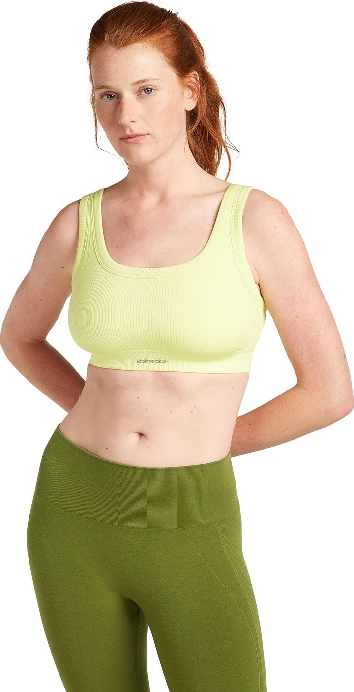 Icebreaker Women's Merino Rib Lotus Bra Citrine Icebreaker