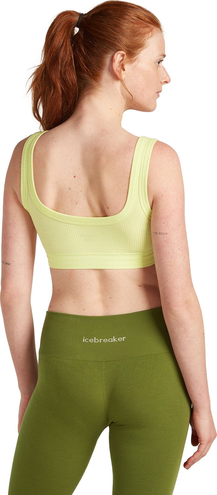 Icebreaker Women's Merino Rib Lotus Bra Citrine Icebreaker