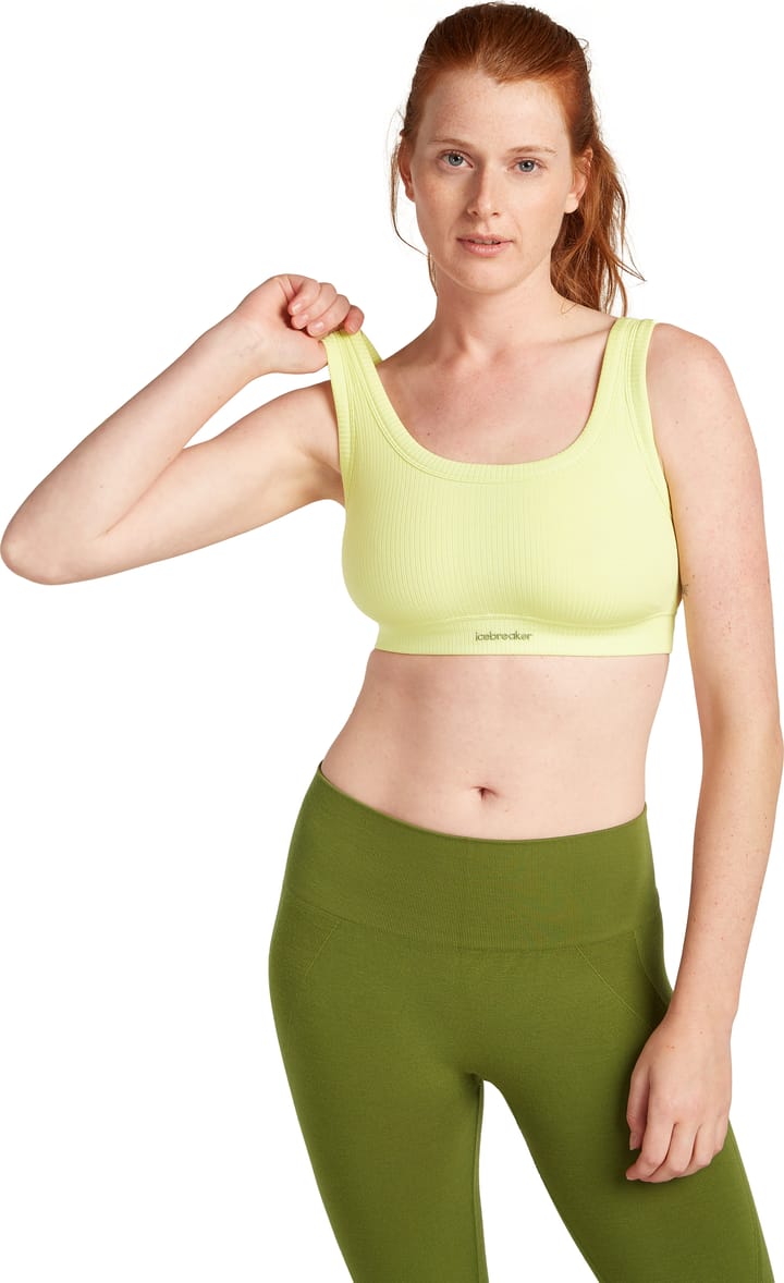 Icebreaker Women's Merino Rib Lotus Bra Citrine Icebreaker